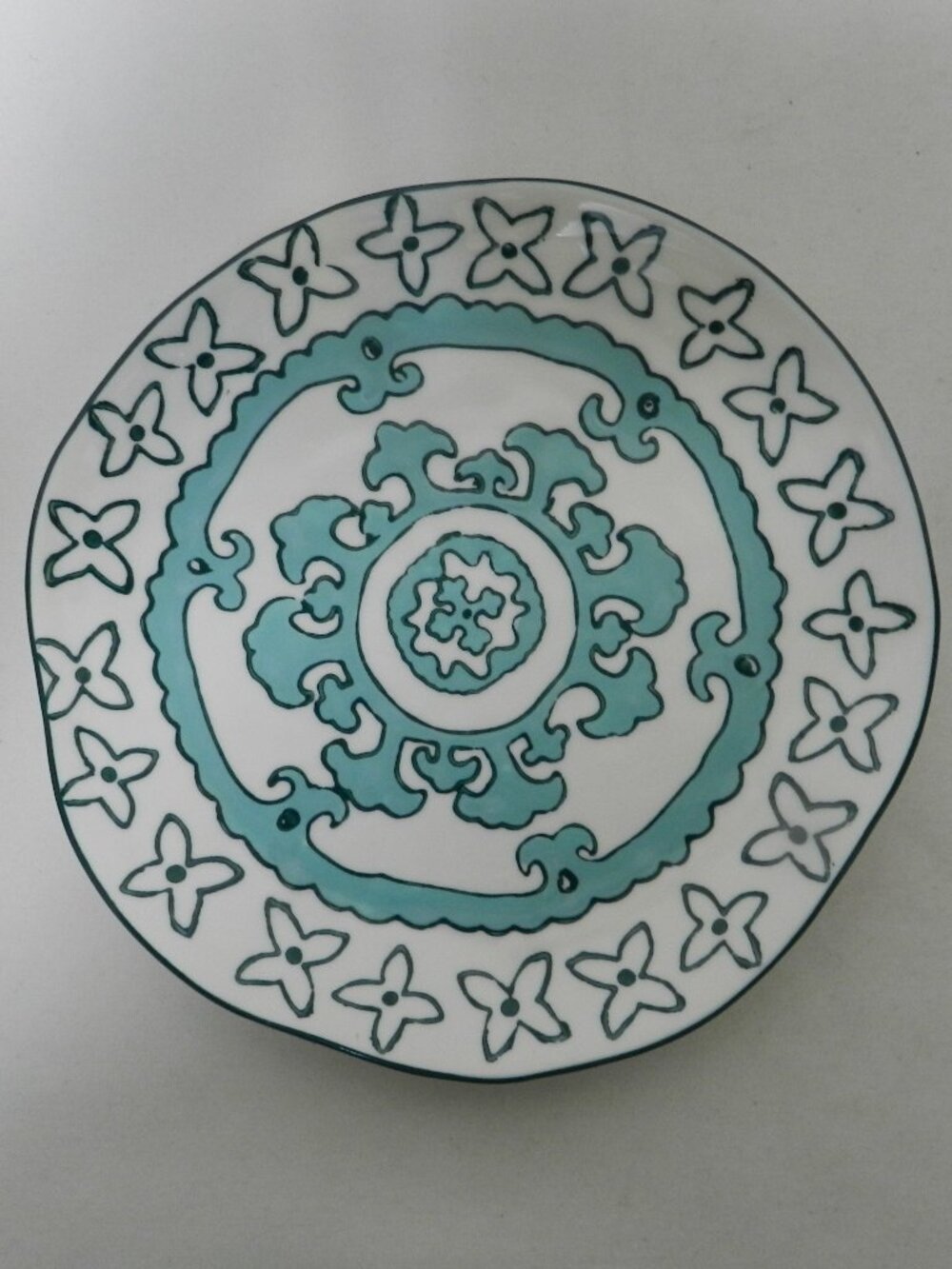 Anthropologie Gloriosa Salad Side Starter Plate micro dish blue 8" NEW NWT